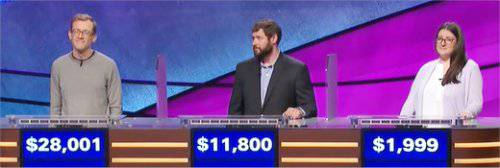 Final Jeopardy (10/11/2018) Alex Schmidt, Patrick Wyman and Kristina Johnson
