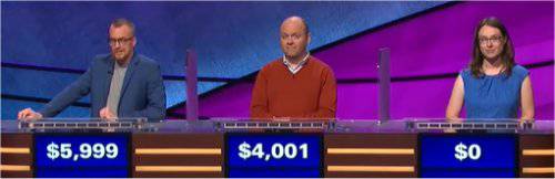 Final Jeopardy (10/2/2018) Doug Dodson, Cody Landis, Kirsten Morry