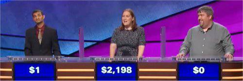 Final Jeopardy (10/26/2018) Dhruv Srinivasachar, Tori Campbell, Todd LaPlace