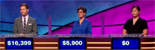 Final Jeopardy (11/27/2018) Dylan Hamilton, Carol Radlo, Myra Guideng