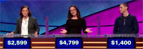 Final Jeopardy (11/30/2018) Adriana Ciccone, Elizabeth Goss, Ben Goldstein