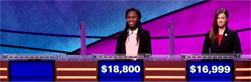 Final Jeopardy (11/9/2018) Dan Oxman, Audrey Satchivi, Claire Sattler