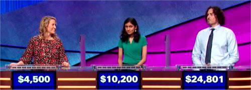 Final Jeopardy (12/10/2018) Staci Huffman, Swetha Dravida, Francesco Caporusso