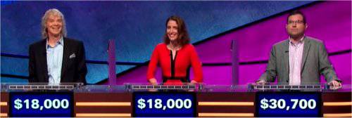Final Jeopardy (12/24/2018) Graham Fulton III, Nicole Neroulias Gupte, Charbel Barakat