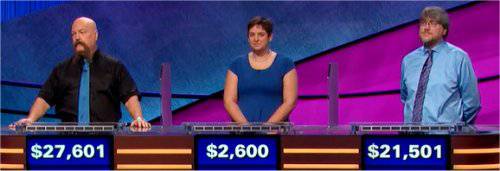 Final Jeopardy (12/5/2018) Dave Leffler, Amy David, Brian Panulla