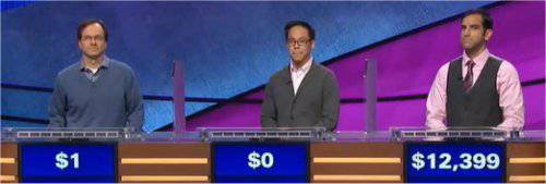 Final Jeopardy (3/16/2018) Peter Karamitsos, Dan Lee, Rahul Gupta