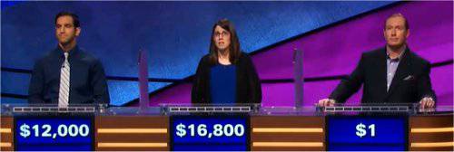 Final Jeopardy (3/19/2018) Rahul Gupta, Lisa Mueller, Regis Michelena
