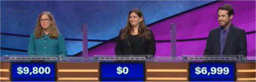 Final Jeopardy (3/30/2018) Emily Milan, Jen Simons, Tyler Morrison