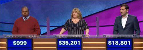 Final Jeopardy (5/25/2018) Josh Hill, Virginia Cummings, Ross Belsome