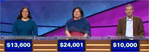 Final Jeopardy (6/13/2018) Catherine Ono, Diana Hsu, Nick Anspach