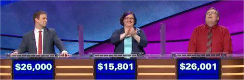 Final Jeopardy (6/27/2018) Andrew King, Amy Goodchild, Scott McFadden