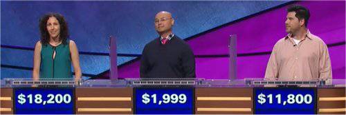 Final Jeopardy (7/13/2018) Michelle Cabral, Vincent Valenzuela, Bryan Rucker