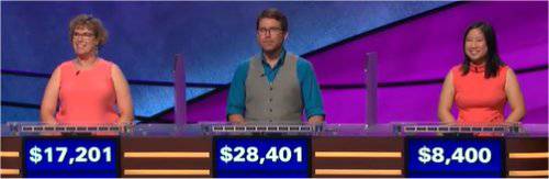 Final Jeopardy (9/12/2018) Lori Goodman, Kyle Jones, Monica Couch