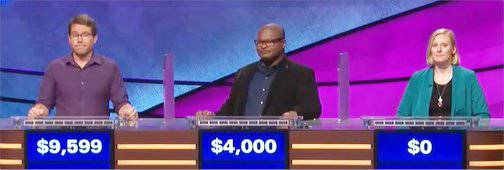 Final Jeopardy (9/13/2018) Kyle Jones, Shawn Moore, Lauren Stripling