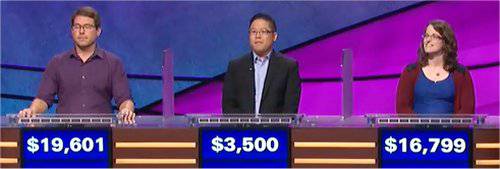Final Jeopardy (9/19/2018) Kyle Jones, Jonathan Lau, Jordan Moore
