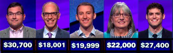 Jeopardy! champs for the week of December 24, 2018