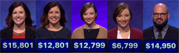 Jeopardy! champs for the week of February 26, 2018