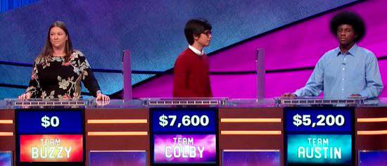 Final Jeopardy (2/28/2019) Jennifer Giles, Alan Lin, Leonard Cooper