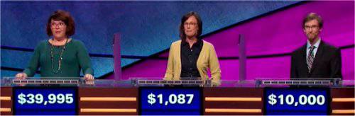 Final Jeopardy (1/15/2019) Anneke Garcia, Kathleen Guess, Evan Beals