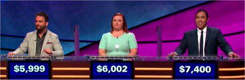 Final Jeopardy (1/7/2019) Jonathan Dinerstein, Meredith MacVittie, Zorn Pink
