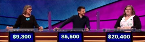 Final Jeopardy (10/14/2019) Susan White, Anthony Pinggera, Erin Barry