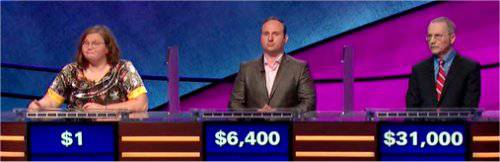 Final Jeopardy (10/15/2019) Erin Barry, Dmitriy Pikovskiy, Ed Condon