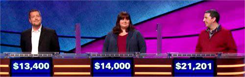 Final Jeopardy (10/28/2019) Kris Prue, Diana Smith, Steve Moulds