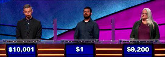 Final Jeopardy (10/3/2019) Kevin Boettcher, Raghuvansh Ramaswamy, Kate Allison