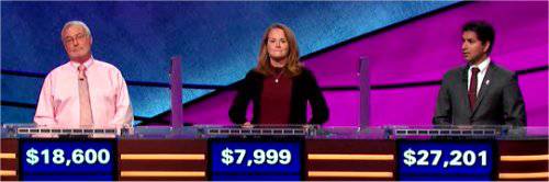 Final Jeopardy (11/19/2019) Kevin Jones, Shannon Jamison, Sathvik Namburar