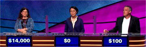 Final Jeopardy (11/26/2019) Beth Stewart, Julie Chang, Ian Norris