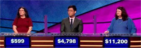 Final Jeopardy (11/27/2019) Beth Stewart, Ben Zhang, Ellen Keane