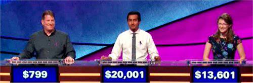 Final Jeopardy (11/5/2019) Rob Worman, Dhruv Gaur, Rachel Lindgren