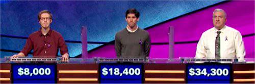 Final Jeopardy (11/8/2019) Ryan Fenster, Steven Grade, Francois Barcomb
