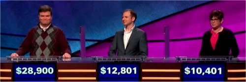 Final Jeopardy (2/12/2019) Eric R Backes, Rob Williams, Ellen Clark