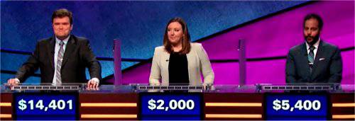 Final Jeopardy (2/14/2019) Eric R. Backes, Alex Miller Murphy, Mitch Rodricks