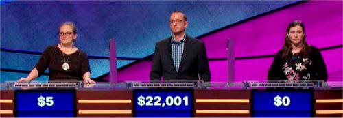 Final Jeopardy (3/20/2019) Lindsey Shultz, Jonathan Lindeen, Karen Locascio