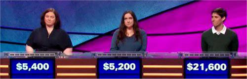 Final Jeopardy (3/27/2019) Emma Badame, Amy Kroll, Steven Grade