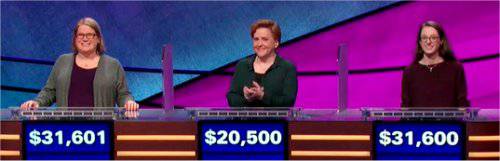 Final Jeopardy (3/7/2019) Dana Wayne, Kristin Philips, Hope Shinn