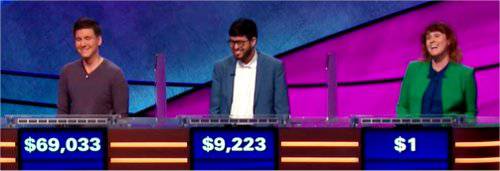 Final Jeopardy (5/29/2019) James Holzhauer, Faizan Kothari, Lisa Clark