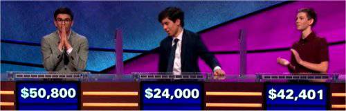 Final Jeopardy (6/28/2019) Avi Gupta, Lucas Miner, Ryan Presler