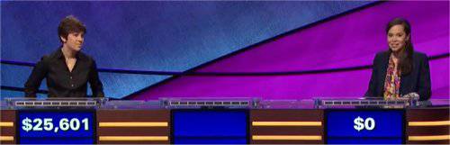 Final Jeopardy (6/5/2019) Emma Boettcher, Jonathan Greenstein, Erin Garratt