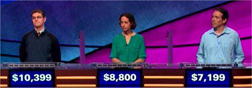 Final Jeopardy (7/9/2019) Ryan Bilger, Hannah Safford, Kevin Paquette