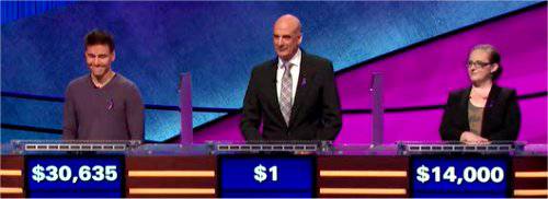 Final Jeopardy (11/8/2019) James Holzhauer, Alan Dunn, Lindsey Shultz