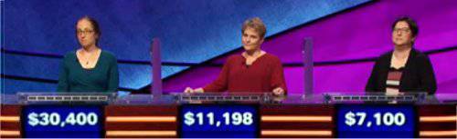 Final Jeopardy (12/13/2019) Jennifer Quail, Jeanne Fuller, Lisa Murray