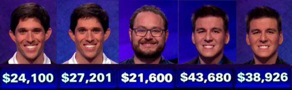 Jeopardy! champs from April 1-5, 2019