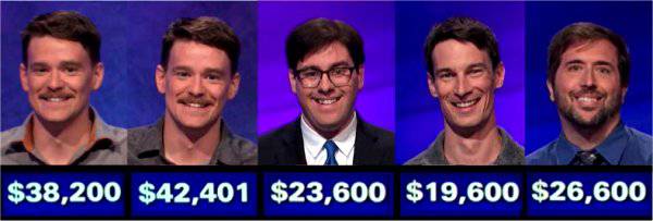 Jeopardy! champs, week of July 15, 2019