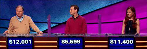 Final Jeopardy (1/21/2020) Dennis Coffey, Steve Schiraldi, Samantha Slama