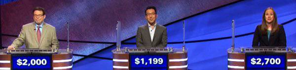 Final Jeopardy (10/15/2020) Kevin Walsh, Daniel Lee, Kristin Hucek