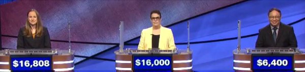 Final Jeopardy (10/19/2020) Kristin Hucek, Nancy Bosecker, Joe Aquino