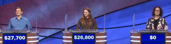 Final Jeopardy (10/2/2020) Garrett Marcotte, Claire-Marie Murphy, Mandy Friel